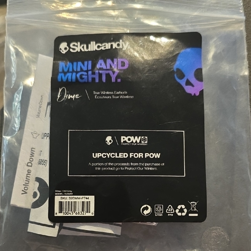 Skullcandy Mini and Mighty Earbuds - Black and Blue